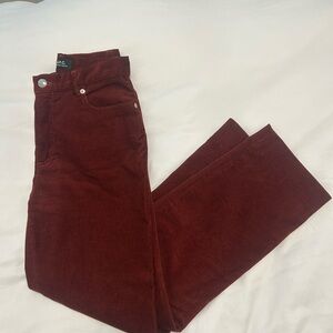 A.P.C. Corduroy Cropped Burnt Orange Jeans